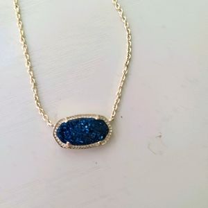 Kendra Scott Elisa blue drusy necklace